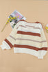 V-Neck Knitted Lantern Sleeve Pullover Sweater